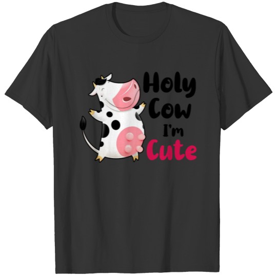 Holy Cow I'm Cute Baby Grow Funny Cow Baby T Shirts