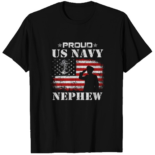 American Flag US Navy Proud Nephew T Shirts