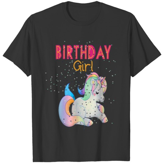 Funny and lovely birthday unicorn T-shirt