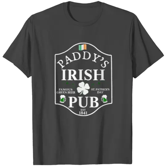 St Patricks Day Paddy's Irish Pub Beer Shamrock T Shirts