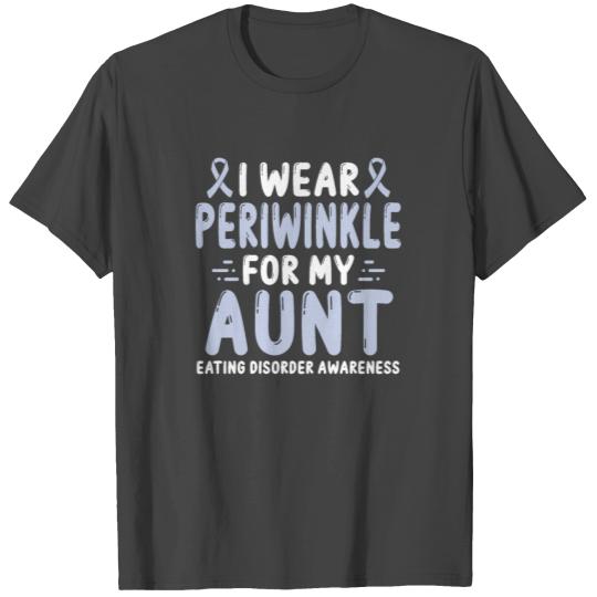 Eating Disorder Awareness Auntie Periwinkle Ribbon T Shirts