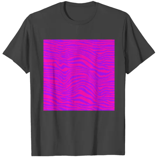 Neon Pink Purple Zebra Pattern T Shirts