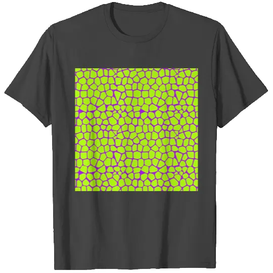 Neon Green Purple Giraffe Pattern T Shirts
