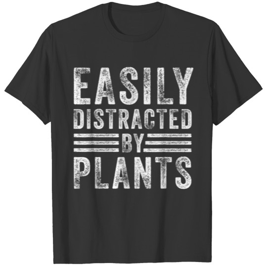Easily Distracted By Plants Retro Plant Garden Lov T-shirt