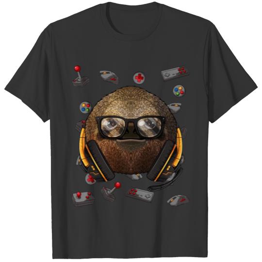 Gamer Sloth Gaming Animal Video Game Player Boys K T-shirt