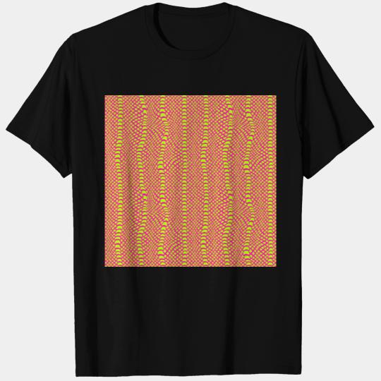 Neon Green Pink Snake Skin Pattern T Shirts