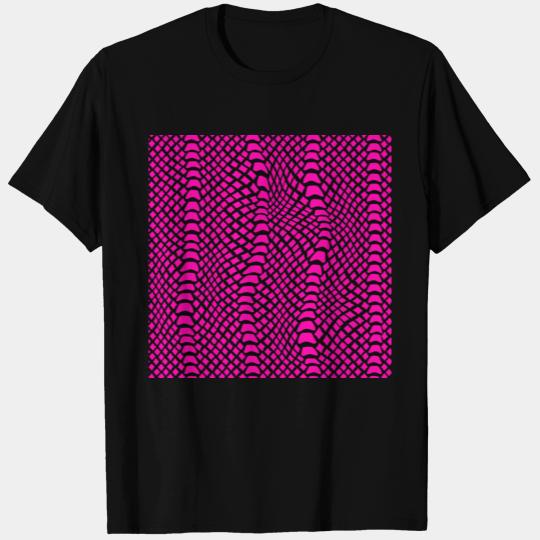 Neon Pink Snake Skin Pattern T Shirts