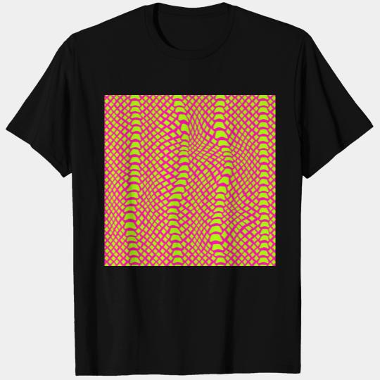 Neon Green Pink Snake Skin Pattern T Shirts