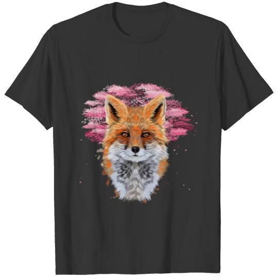 Fox Sakura Tree For Love Fox And Sakura T Shirts