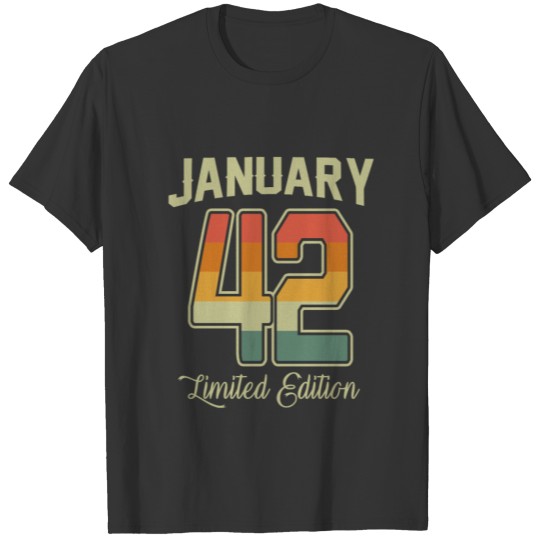 Vintage 80th Birthday January 1942 Sports Gift T-shirt