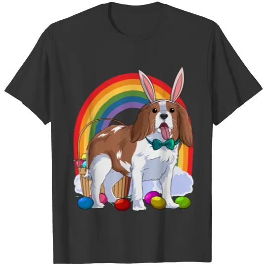 Cavalier King Charles Spaniel Easter Egg Bunny Dog T Shirts