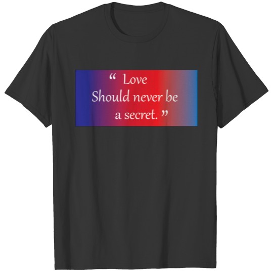 Love Should never be a secret T-shirt