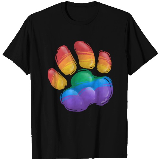 Rainbow - Wolf paw T Shirts