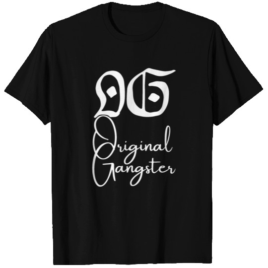O.G. Original Gangster (White on Blue) T Shirts