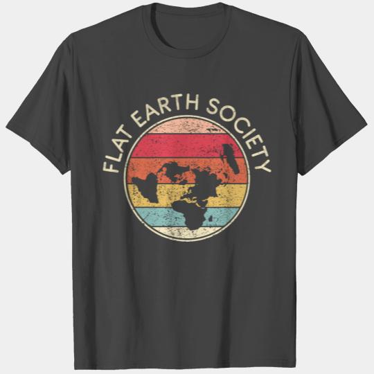 Flat Earth Society Conspiracy Theory Model T Shirts