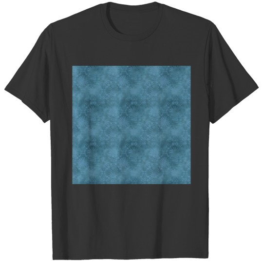 Blue Ornamental Batik Pattern T Shirts