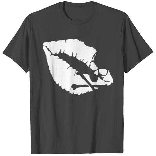 Womens Sexy Pout Lip Lipstick Love Valentine Skull T Shirts