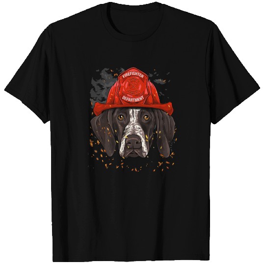 Firefighter German Shorthaired Pointer Dog T Shirts