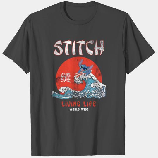 Disney Lilo And Stitch Living Life T Shirts