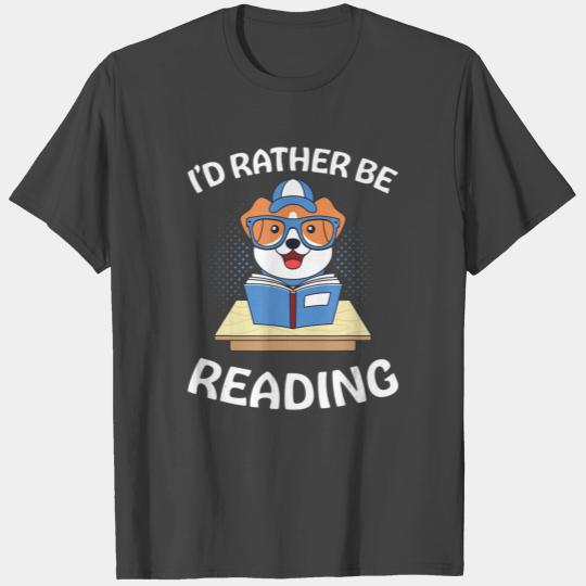 Geeky Bookish Nerdy Literature Fan Dog Lover Book T Shirts