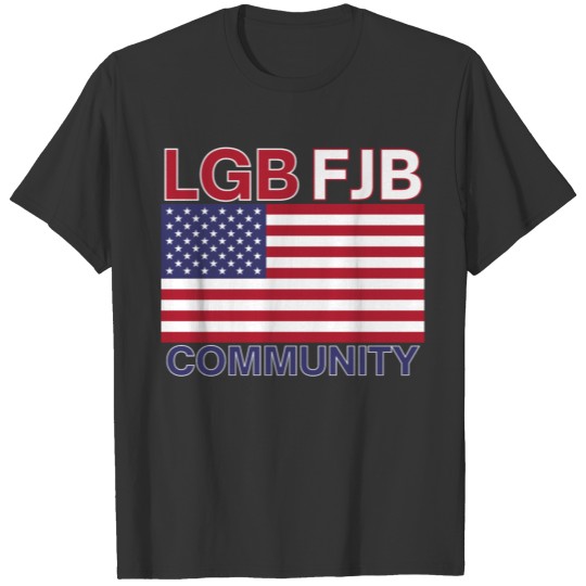 LGB FJB Community USA Flag (Red, White & Blue) T-shirt