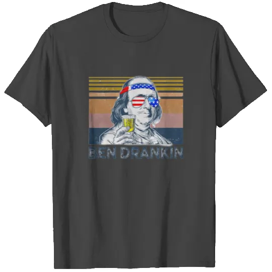 Ben Drankin USA Flag Funny Vintage T Shirts 4500