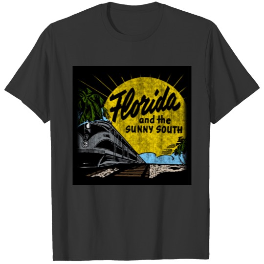 Florida & The Sunny South Vintage Train Travel Ad T Shirts