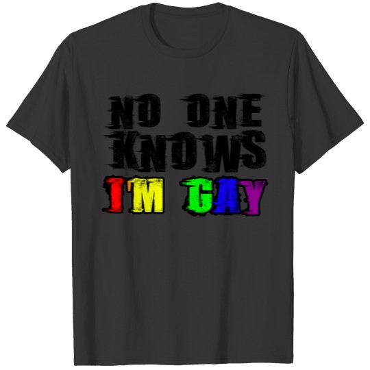 No One Knows I'm Gay 2 T-shirt