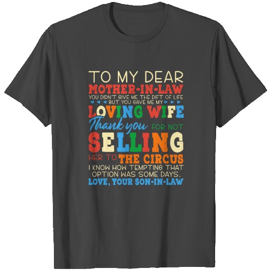 Mother-in-Law Son-in-Law Mothers Day T Shirts
