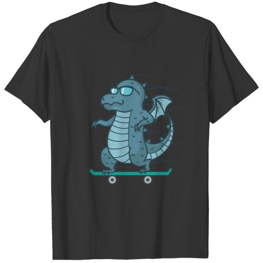 Dragon skates Fable Creature Fairy Tale Wings T-shirt