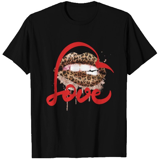 Drip Sexy Leopard Lip Love T Shirts Valentine Drippin
