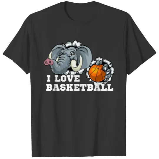 Basketball lover Elephant T Shirts