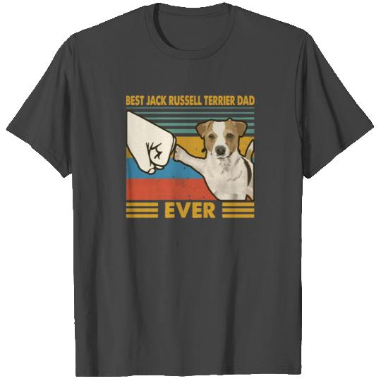 Dog Best Jack Russell Terrier Dad Ever 11 paws T Shirts