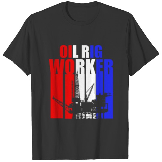 Oil Rig Worker Mentoring USA American Gas T-shirt