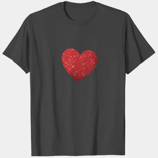 Heart in red Valentine's Day Flowers Holiday T Shirts