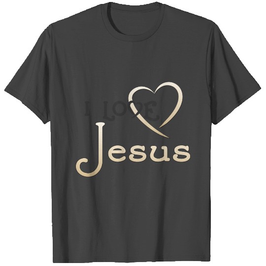 Christian Design I Love Jesus Chic Heart and T Shirts