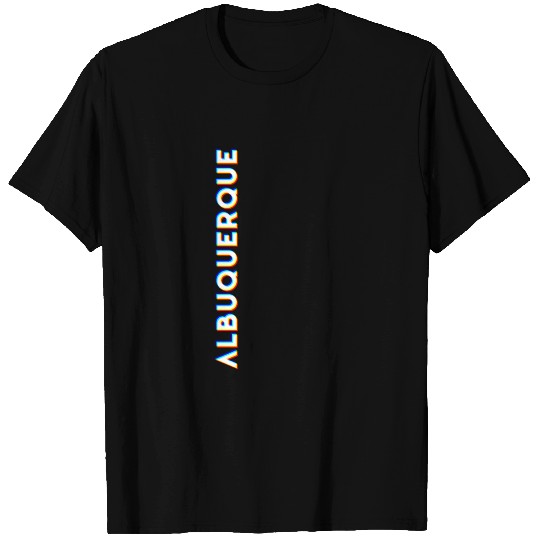 Albuquerque New Mexico CMYK Glitch Type T Shirts