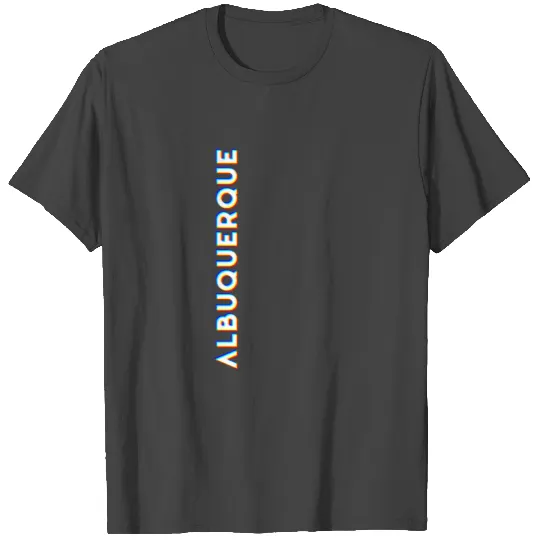 Albuquerque New Mexico CMYK Glitch Type T Shirts