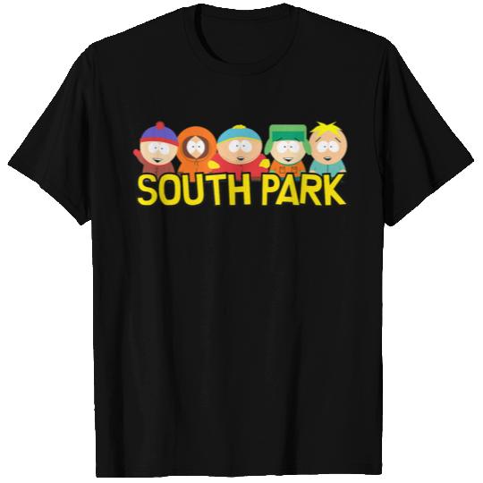 South Park Gang Behind Logo T Shirts