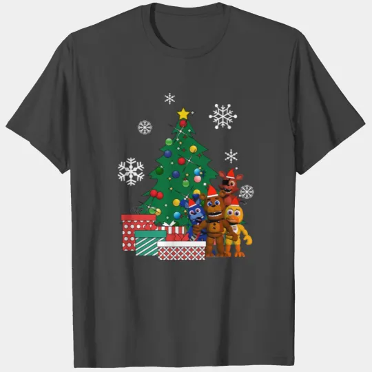 Five Nights At Freddys Around The Christmas Tree T Shirts