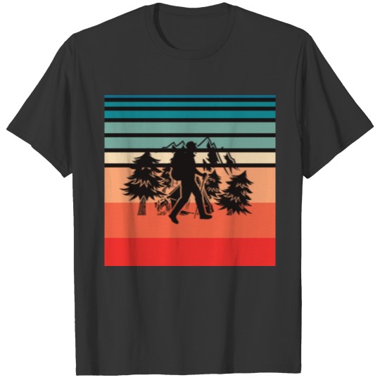 Retro Camping Tent Vintage Hiking T Shirts