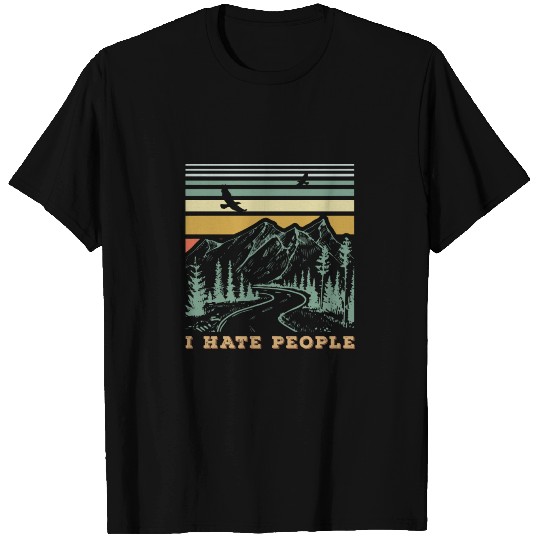 I Hate People Boho Camping T Shirts
