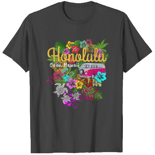 Honolulu Hawaii Retro Hawaiian Vacation T Shirts Gift