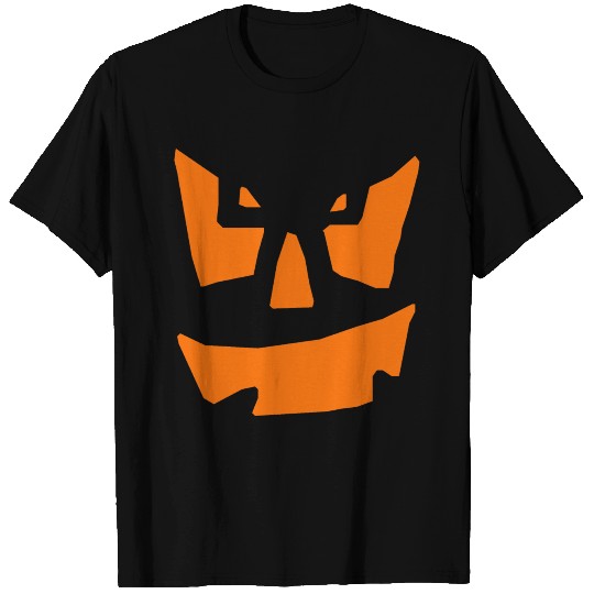 Scary Pumpkin Halloween Jack O Lantern Face T Shirts