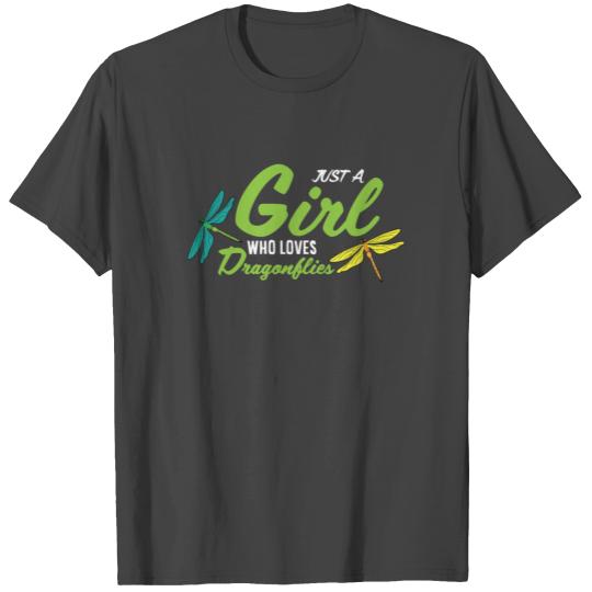 Just a Girl Who Loves Dragonflies Cute Dragonfly T Shirts