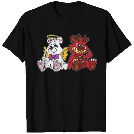 Angel ANd Devil Teddy Bear T Shirts