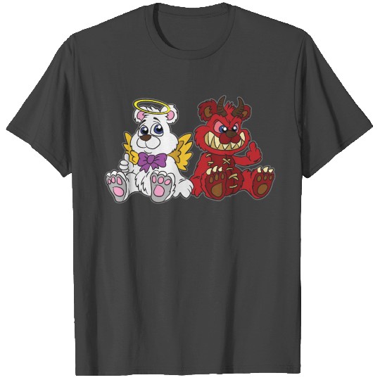 Angel ANd Devil Teddy Bear T Shirts