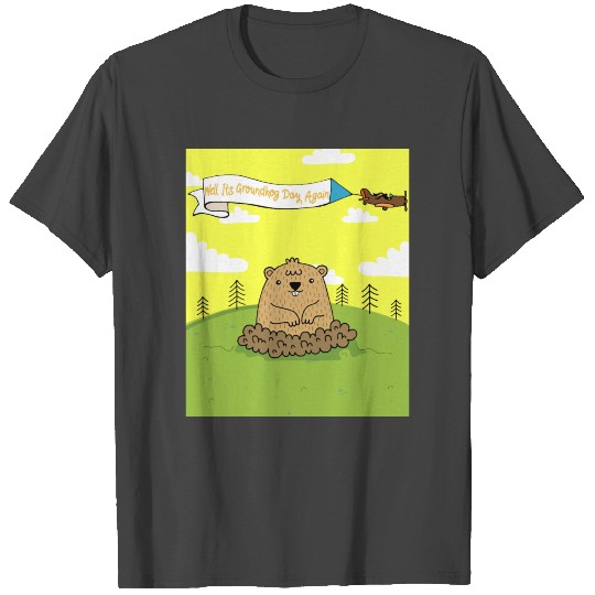 Happy groundhog day cute colorful holiday T Shirts