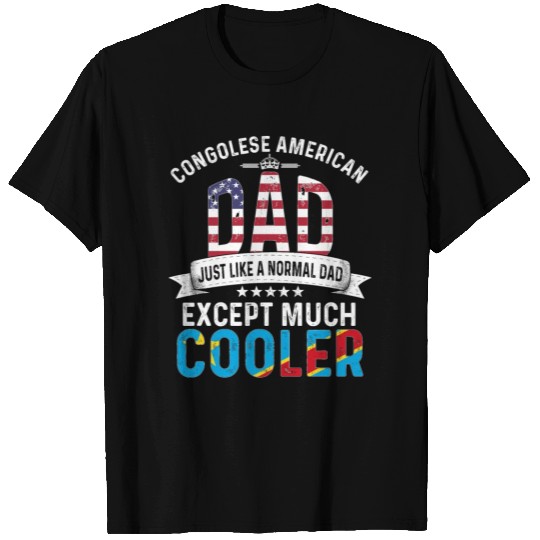 Congolese American Dad Papa Congo Flag T Shirts