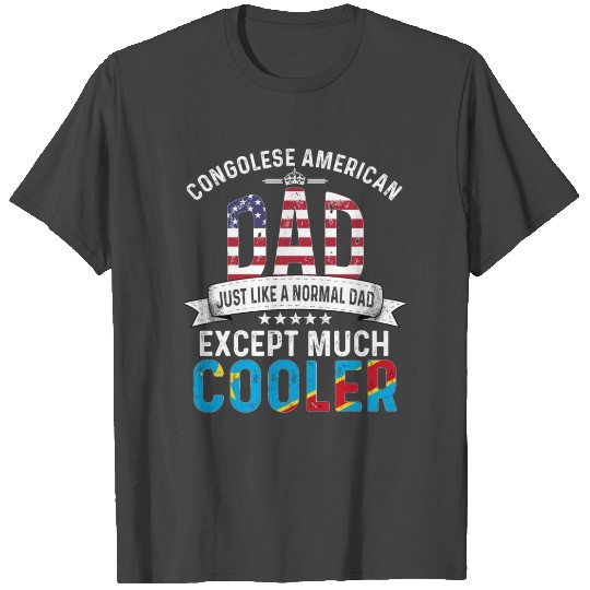 Congolese American Dad Papa Congo Flag T Shirts